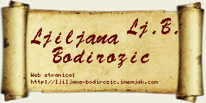 Ljiljana Bodirožić vizit kartica